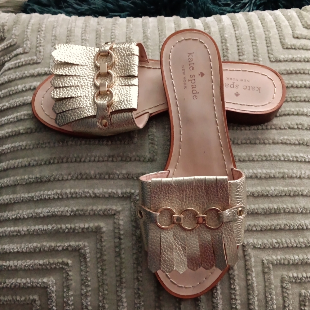 Kate Spade Golf Fringe Mule Slides